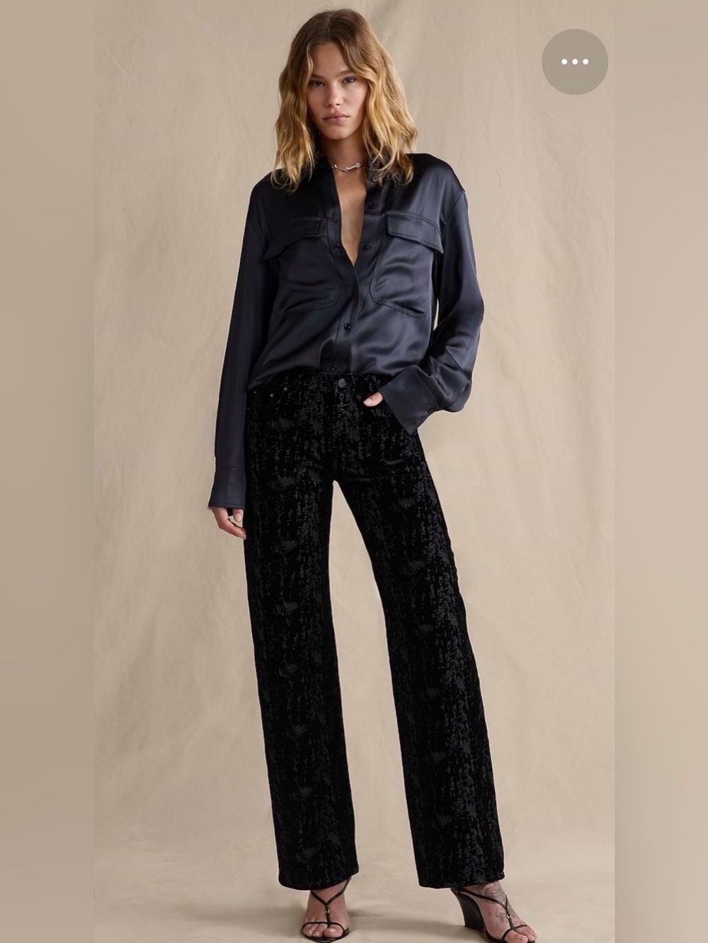 NWOT Banana Republic Mid Rise 90S Loose Flocked Jean Sz 25.